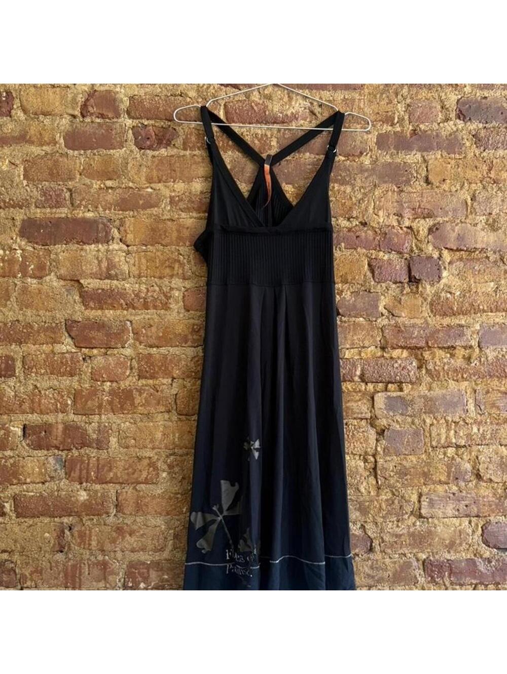 Cop Copine Birds of Paradise Black Strappy Dress